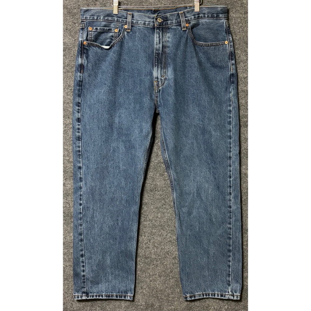 Levi's 505 Regular Fit Straight Leg Blue Denim Jeans Mens 40x29